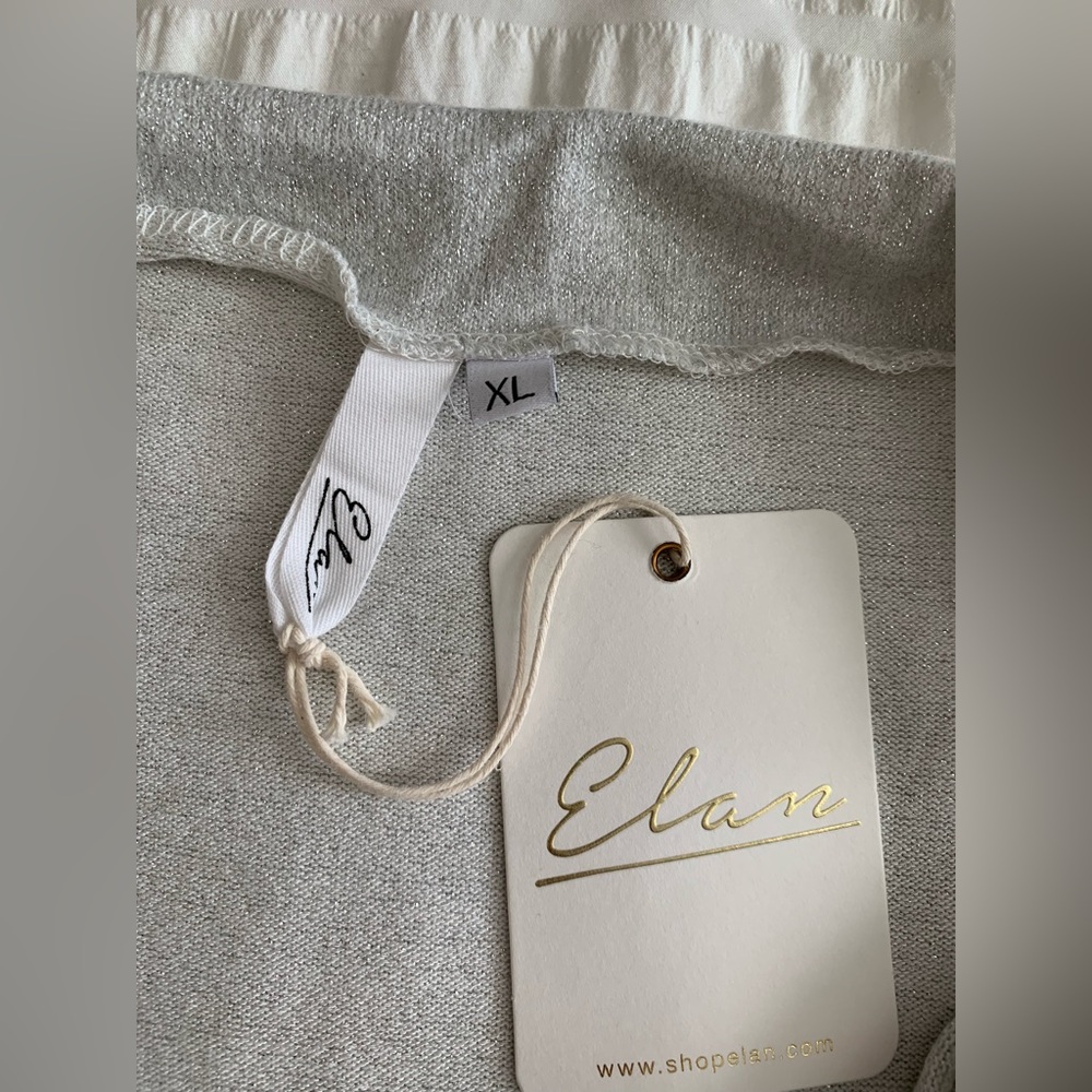 NWT Elan Silver and Gray Long Sleeve Top - Picture 6 of 16